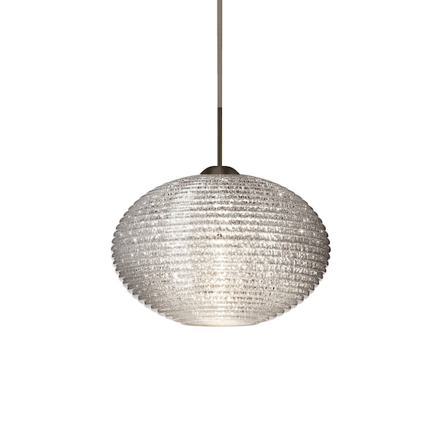 Besa Lighting Pape 10 Cord Pendant, Glitter, Bronze Finish, 1x100W Incandescent 1JT-4912GL-BR - main